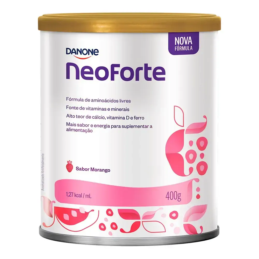 Alimento Para Nutrição Morango Neoforte Lata 400g