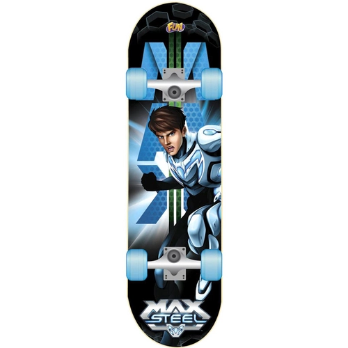 Skate Com Bolsa E Adesivos Max Steel Sortimento
