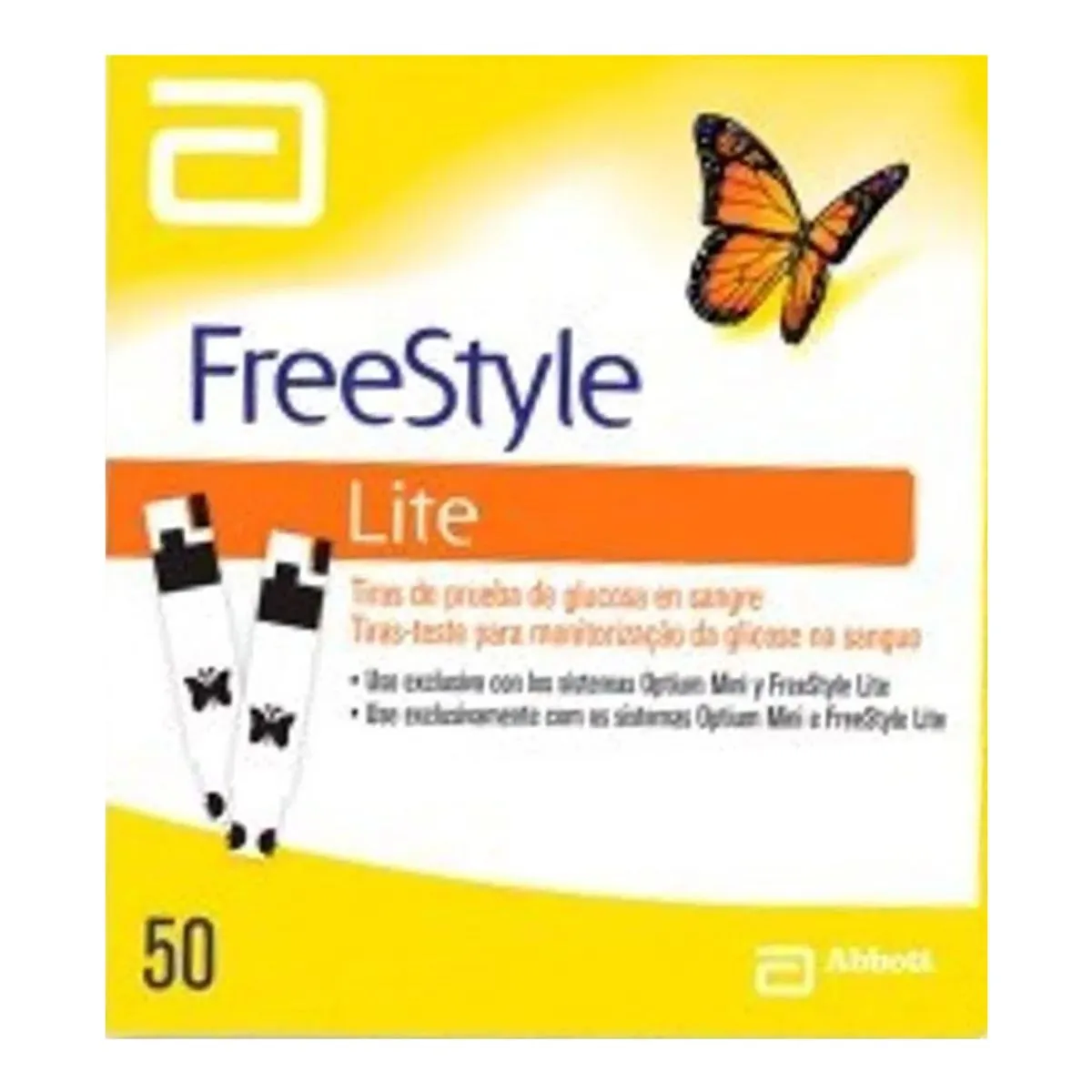 Tiras Para Medição De Glicose Freestyle Lite Caixa 50 Unidades