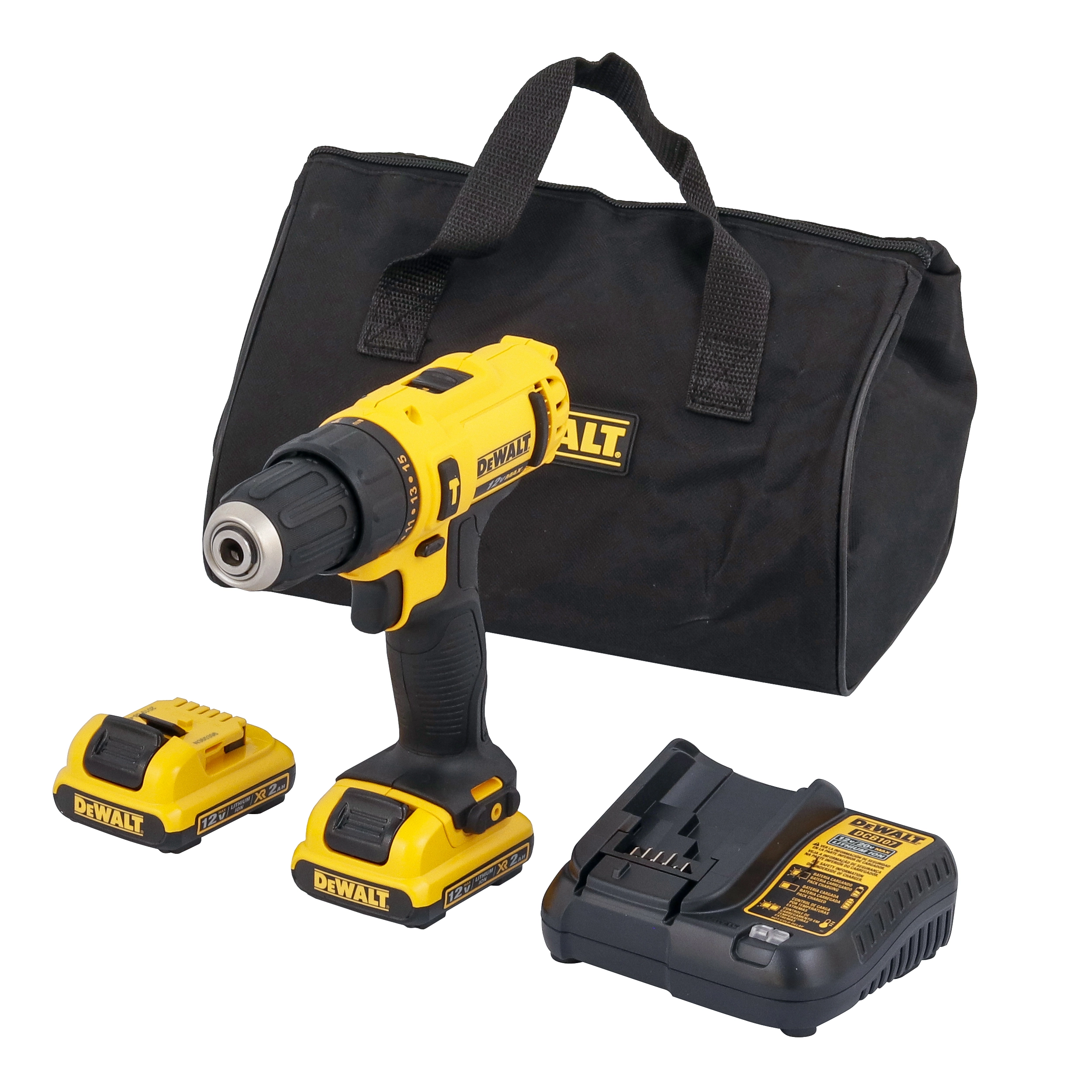 Furadeira e Parafusadeira de Impacto 3/8" 12V DCD716D2-BR Bivolt Dewalt