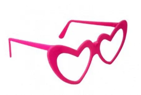 Oculos Carnaval Coracao Luz Negra