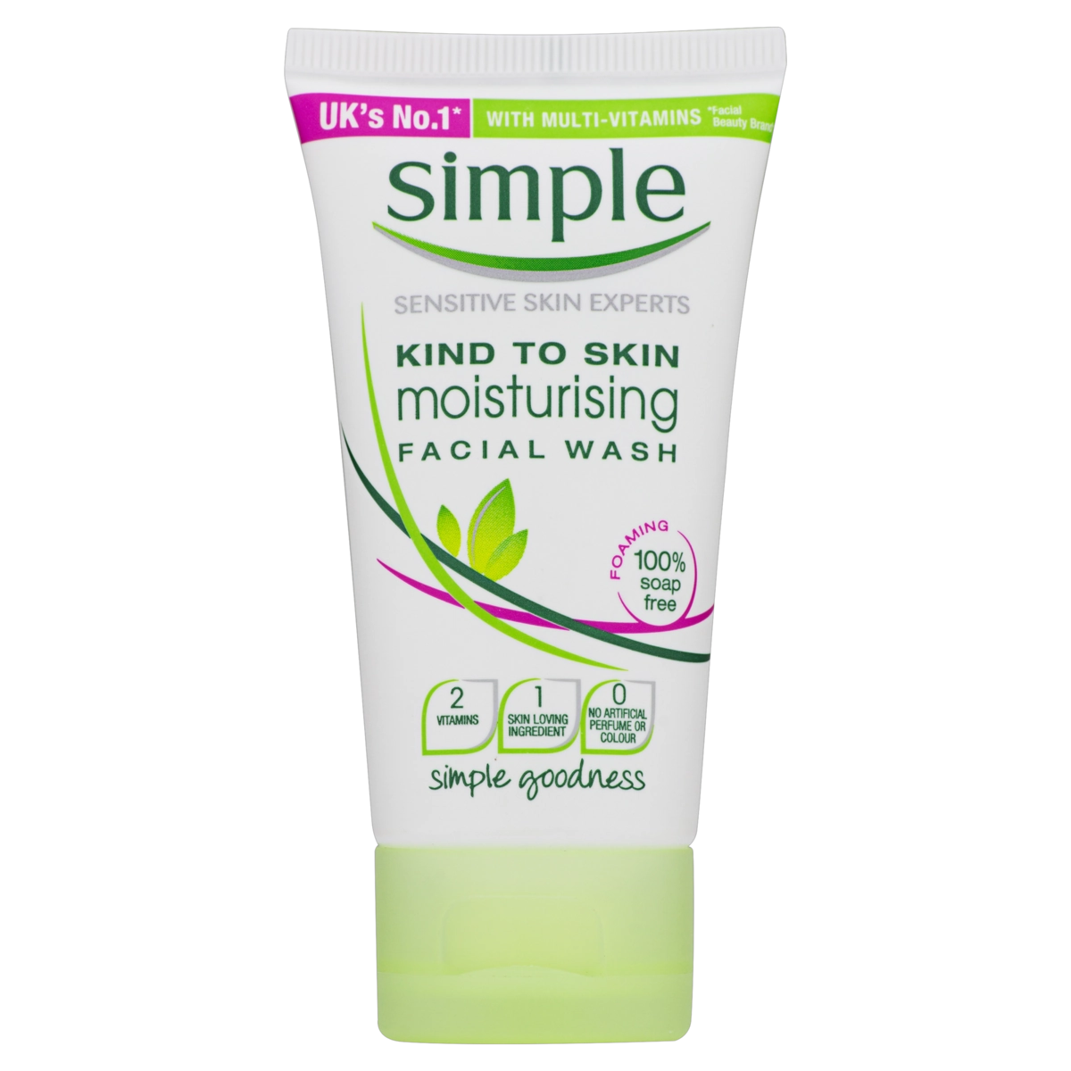 Sabonete Líquido Cremoso Facial Sem Perfume Simple Bisnaga 50ml