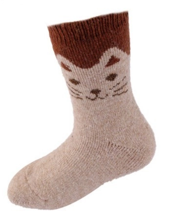 Meia Infantil Desenho Gato Wz5057ga Bella Azul