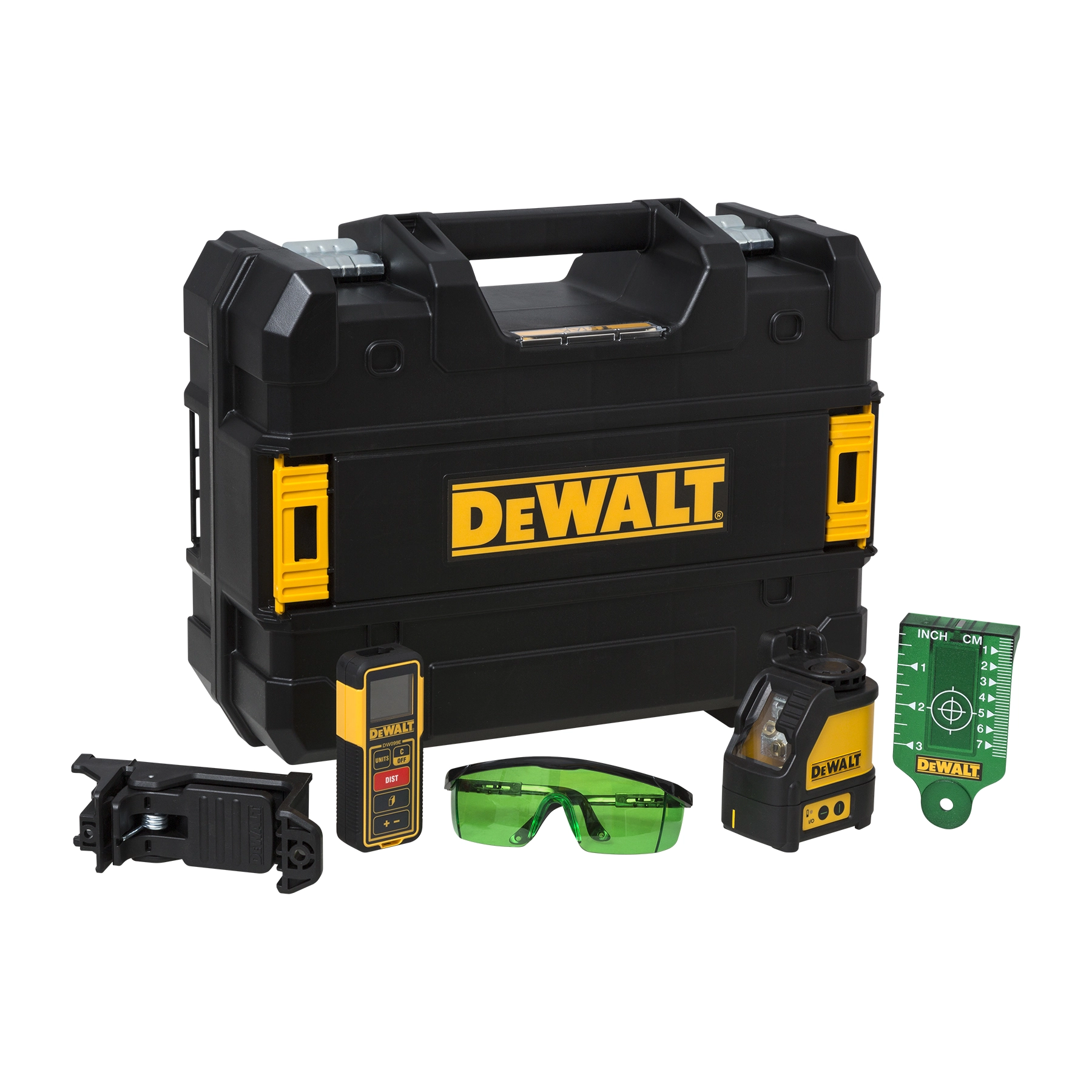 Kit Nível e Trena a Laser Dewalt Verde 30 metros DW0889CG-XJ
