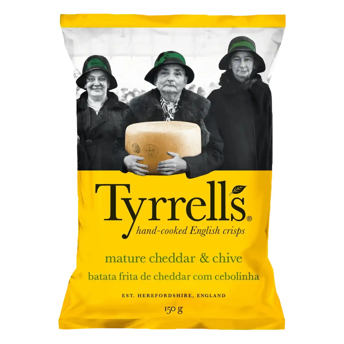 Batata Frita Cheddar Com Cebolinha Tyrrells Pacote 150g