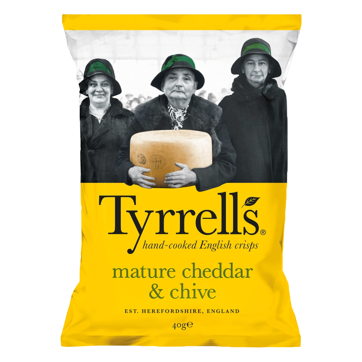 Batata Frita Cheddar Com Cebolinha Tyrrells Pacote 40g