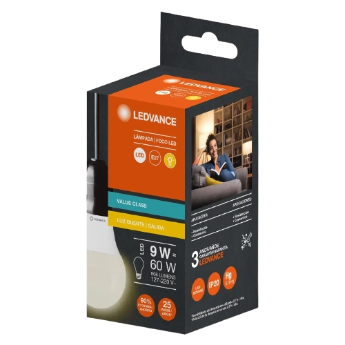 Lampada Foco Led Cla60 9w865 Bv E27