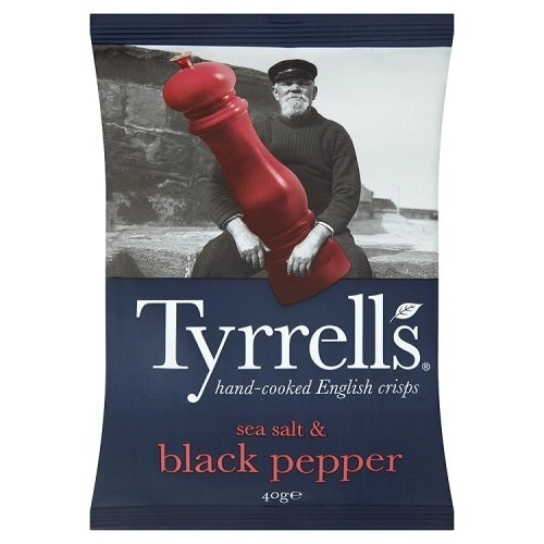 Tyrrells Chips Sea Salt Black Pepper | 40g