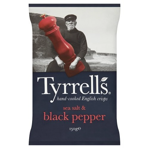 Batata Frita Com Pimenta Do Reino E Sal Marinho Tyrrells Pacote 150g