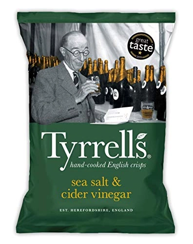 Batata Frita Com Vinagre E Sal Marinho Tyrrells Pacote 150g