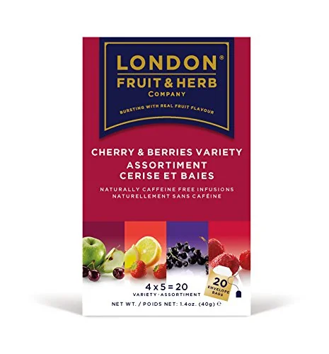 London Fruit Herb Company Cherry And Berries Variety Pack Case Of 6, Total 120 Teabags