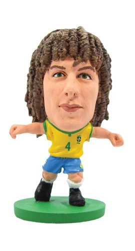 Soccerstarz Brazil David Luiz Home Kit Toy Football Figures Figurines Souvenir