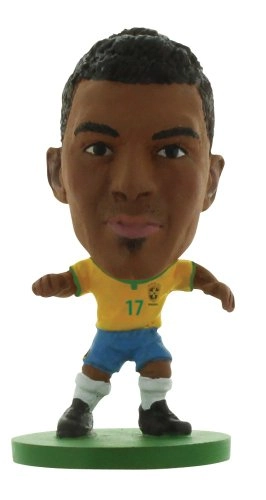 Soccerstarz Brazil Luiz Gustavo Home Kit Toy Football Figures Figurines Souvenir