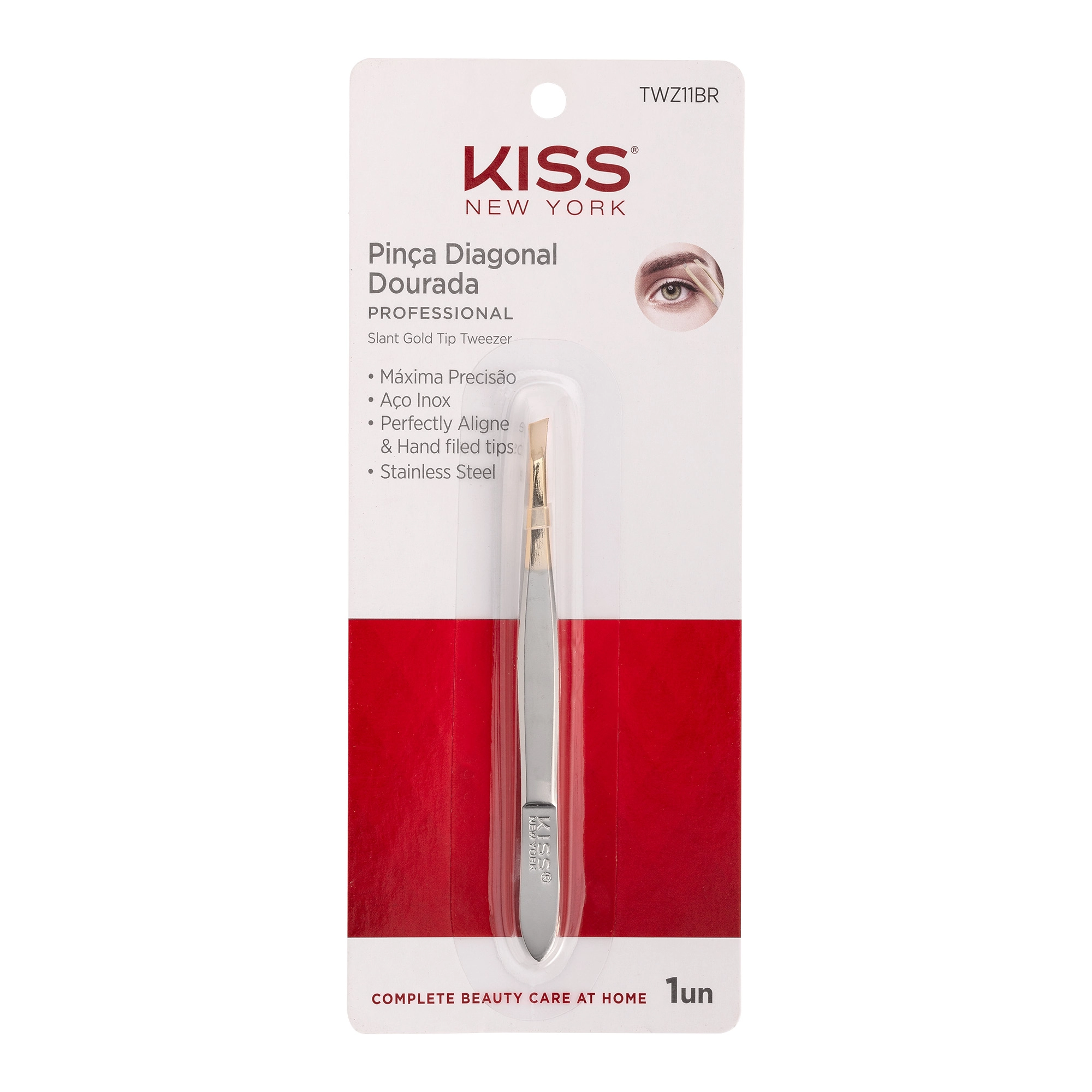 Kiss Ny Pinca Gold Slant Tip Tweezer