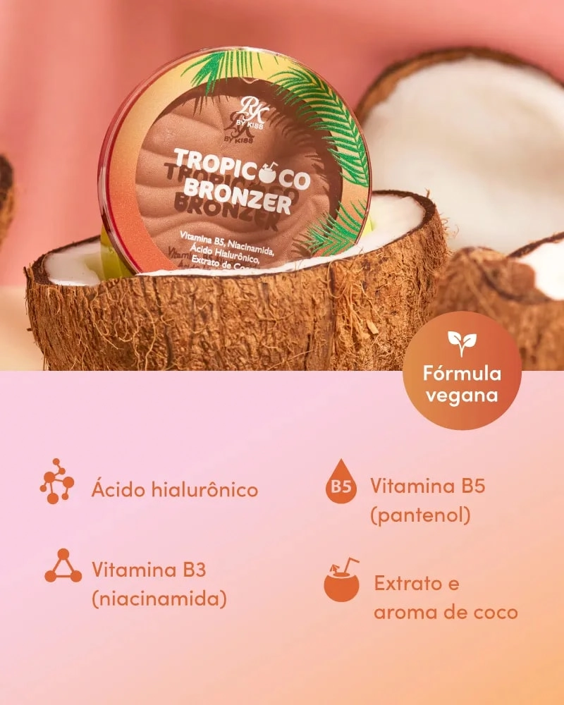 Po Bronzer Tropicoco Kiss Rk Banho De Sol 1un