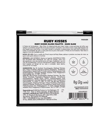 Paleta Iluminadora Rk By Kiss Cintilante Rare Glow 8g