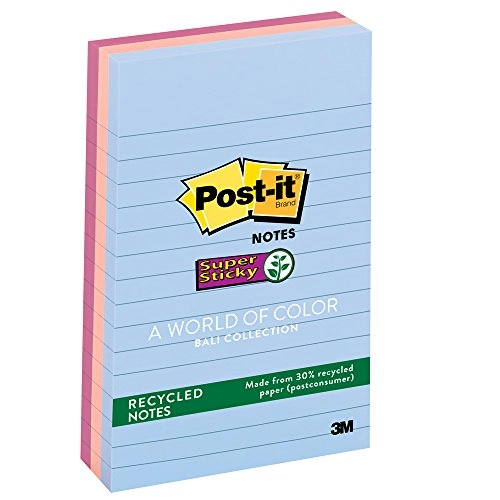 Bloco De Notas Adesivas Viajar Post It 101mm X 152mm 3 Unidades 270 Folhas
