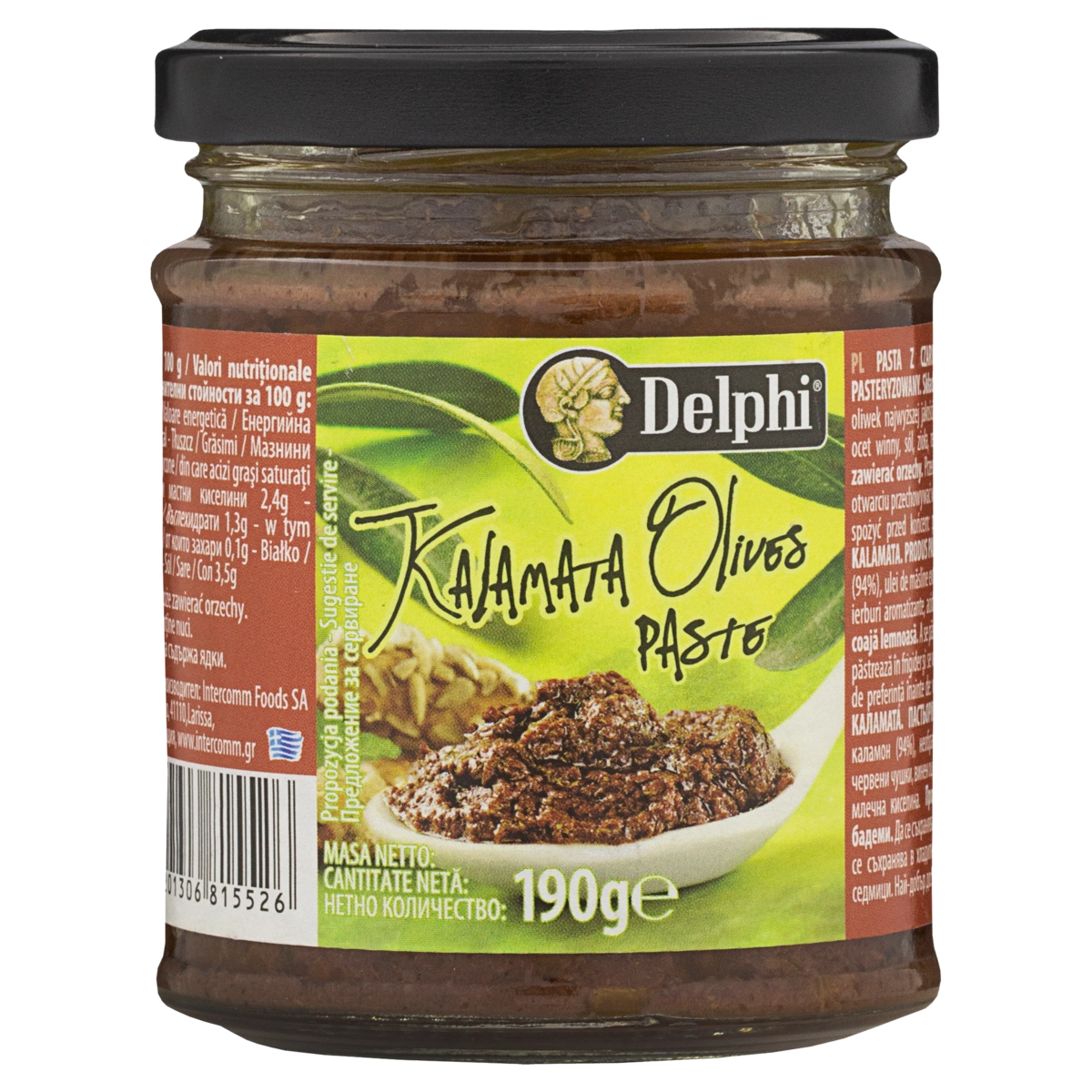 Patê Azeitonas Kalamata Delphi Vidro 190g