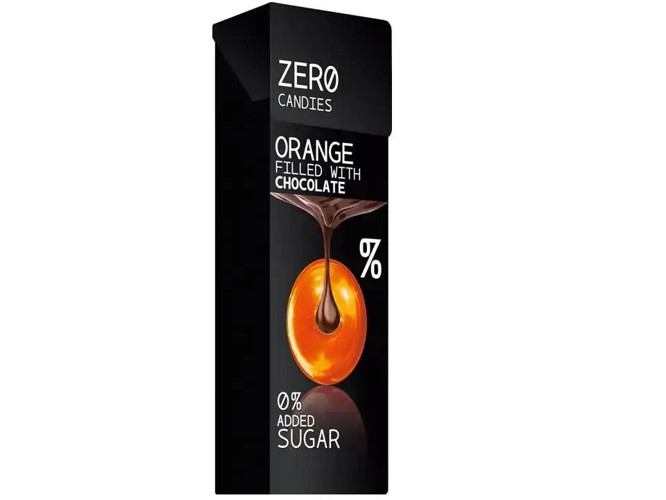 Bala De Laranja C/choc S/acucar Candies 32g