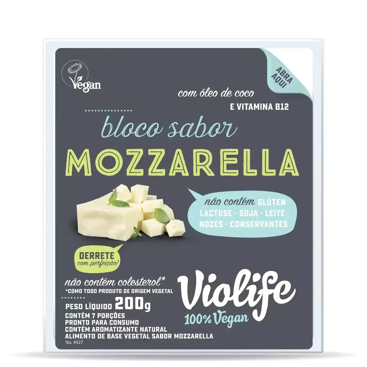 Queijo Vegano Violife Bloco Sabor Mozzarella 200g