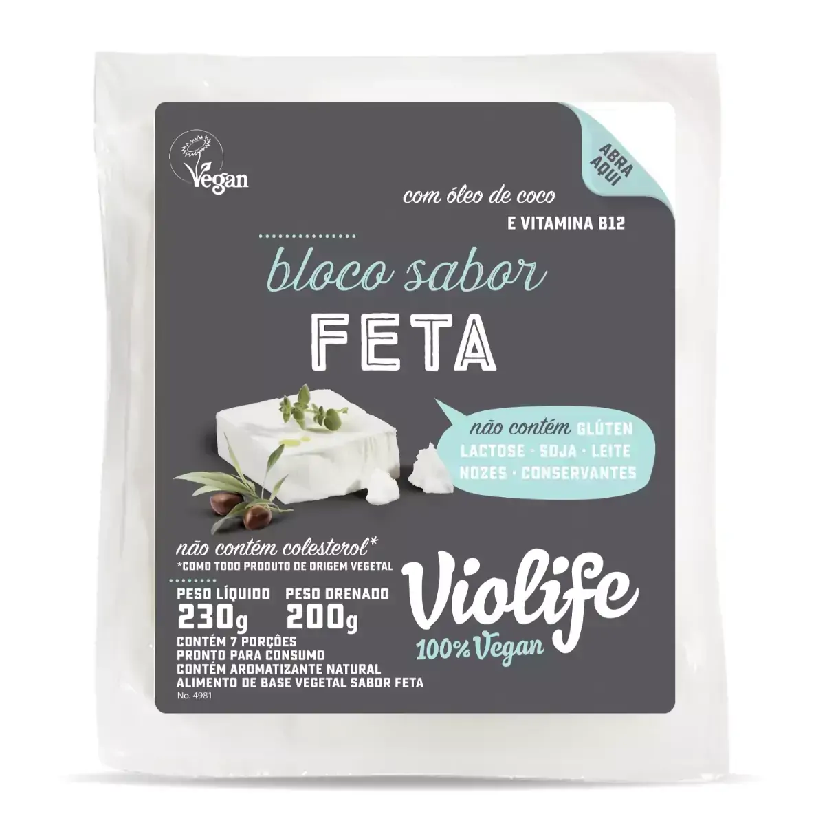 Queijo Vegano Violife Bloco Sabor Feta 200G