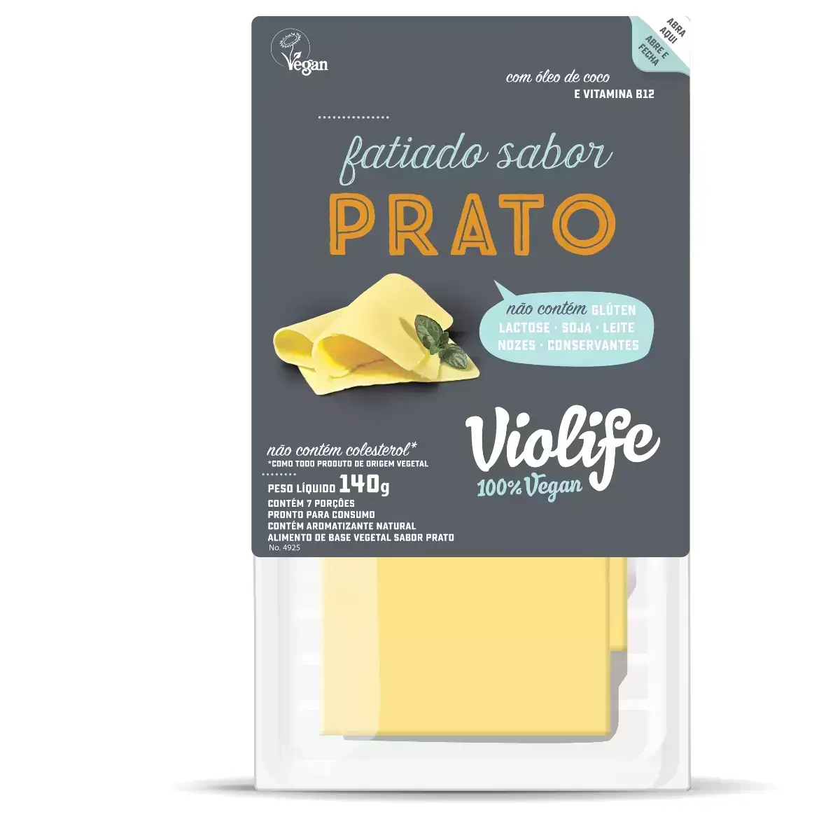 Queijo Vegano Violife Fatiado Sabor Prato 140G