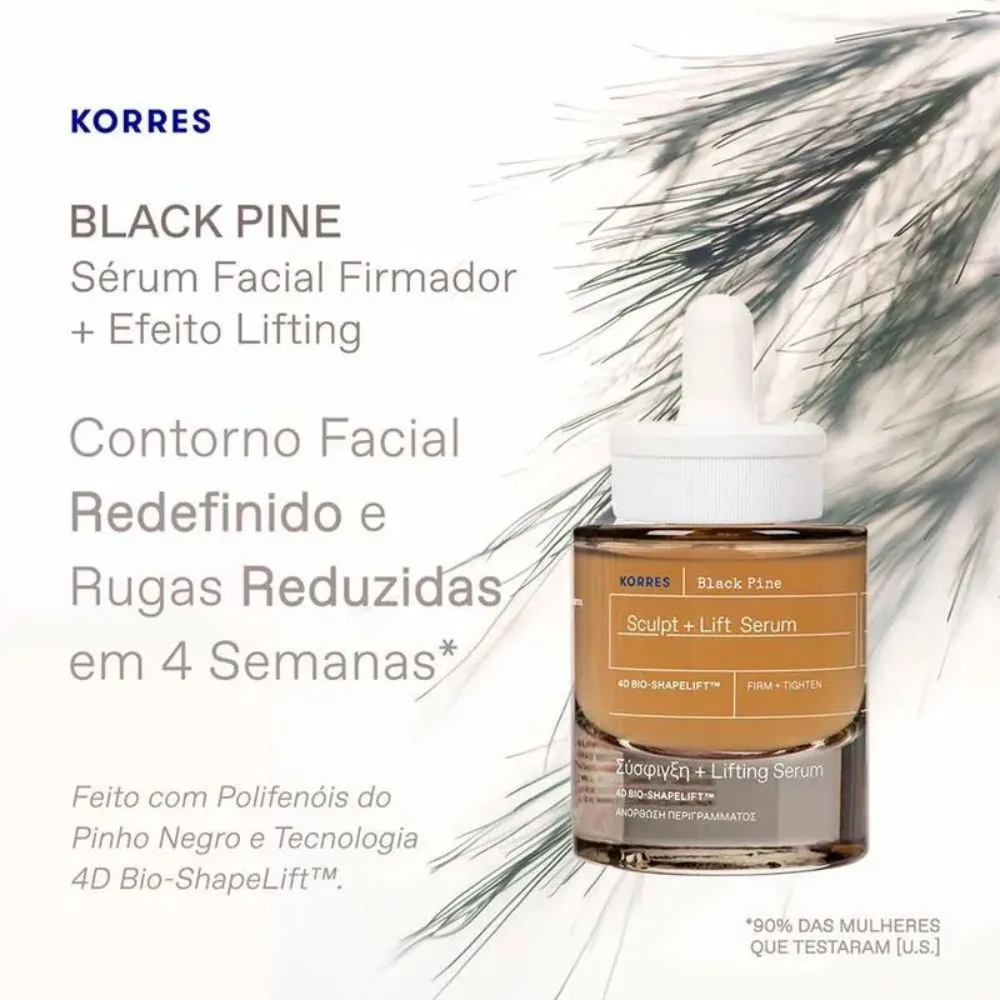 Black Pine Serum Firmador Efeito Lifting Korres 30ml