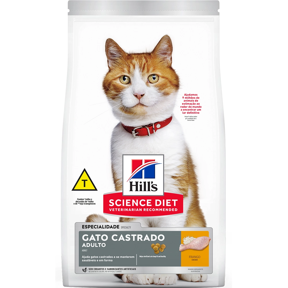 Ração Hill's Sterelized Frango para Gatos Adultos Castrados - 1kg