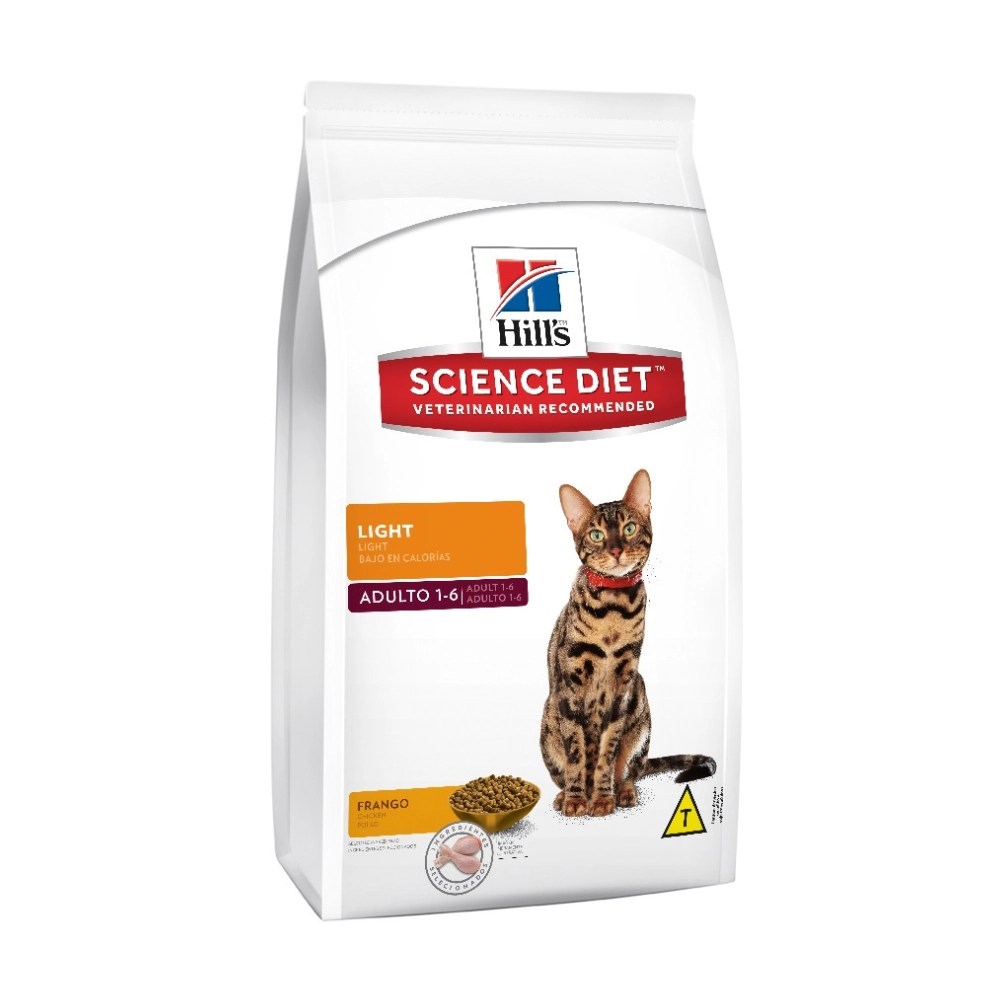 Ração Seca Science Diet Para Gatos Adultos Light 6kg