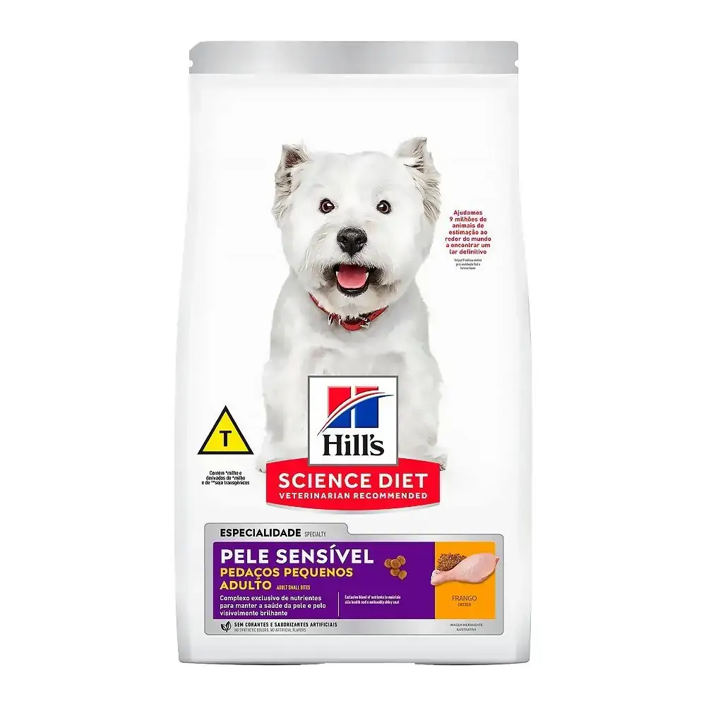 Ração Hill's SD Adulto Pele Sensível Pedaços Pequenos 2.4kg