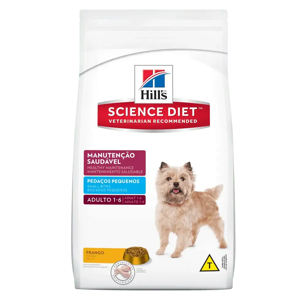 Ração Para Cães Adultos Manutenção Saudável Pedaços Pequenos 3kg Hill S