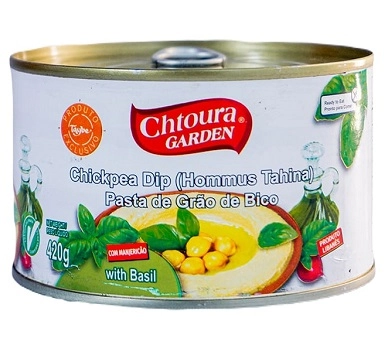 Pasta Chickpea Dip Hommos Tahina Basilic Chtoura Garden 420gr