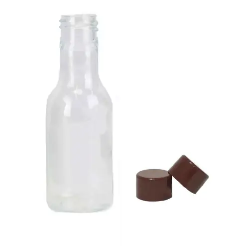Garrafinha Transp C/tampa Flitop Marron 50ml Plastbrindes