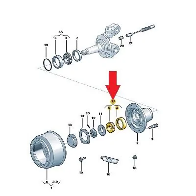 Rolamento de Roda Dianteira Externa Eixo Intemediário - TIMKEN 37823720