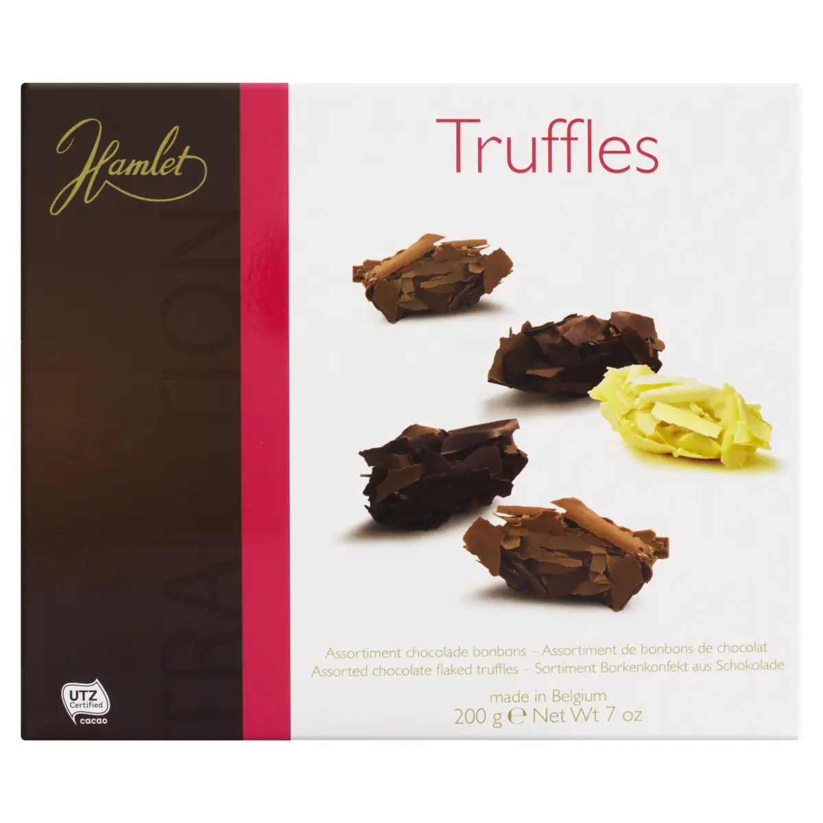 Trufa De Chocolate Belga Ao Leite, Amargo E Branco Hamlet Caixa 200g