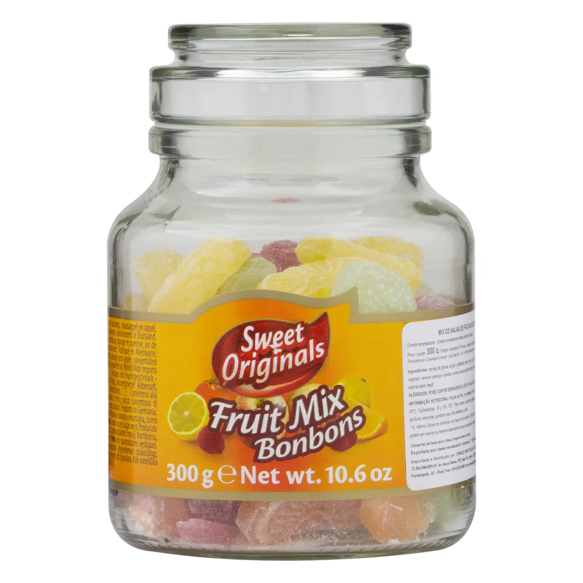 Bala Fruta Sortida Sweet Originals Vidro 300g