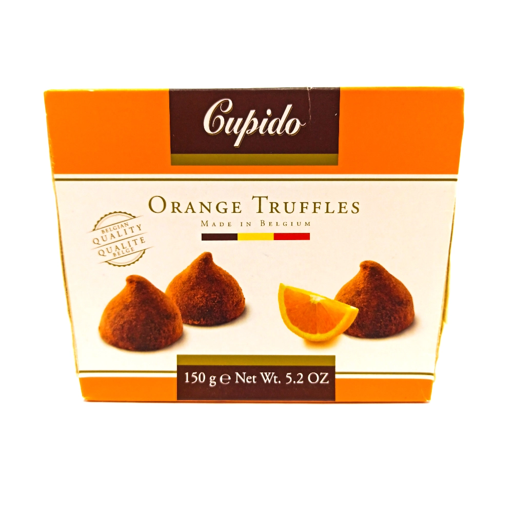 Trufa De Chocolate Belga Ao Leite Com Laranja Confitada Cupido Caixa 150g