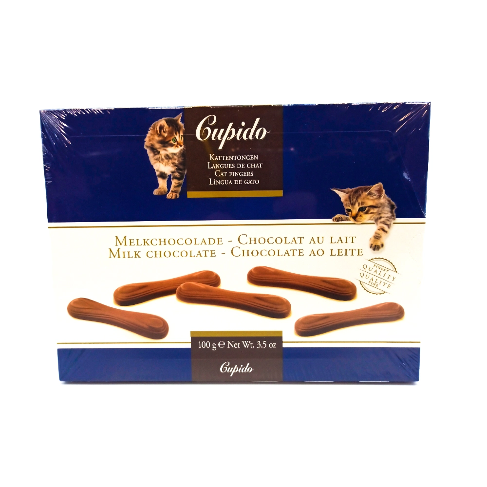 Língua De Gato De Chocolate Ao Leite Cupido Caixa 100g