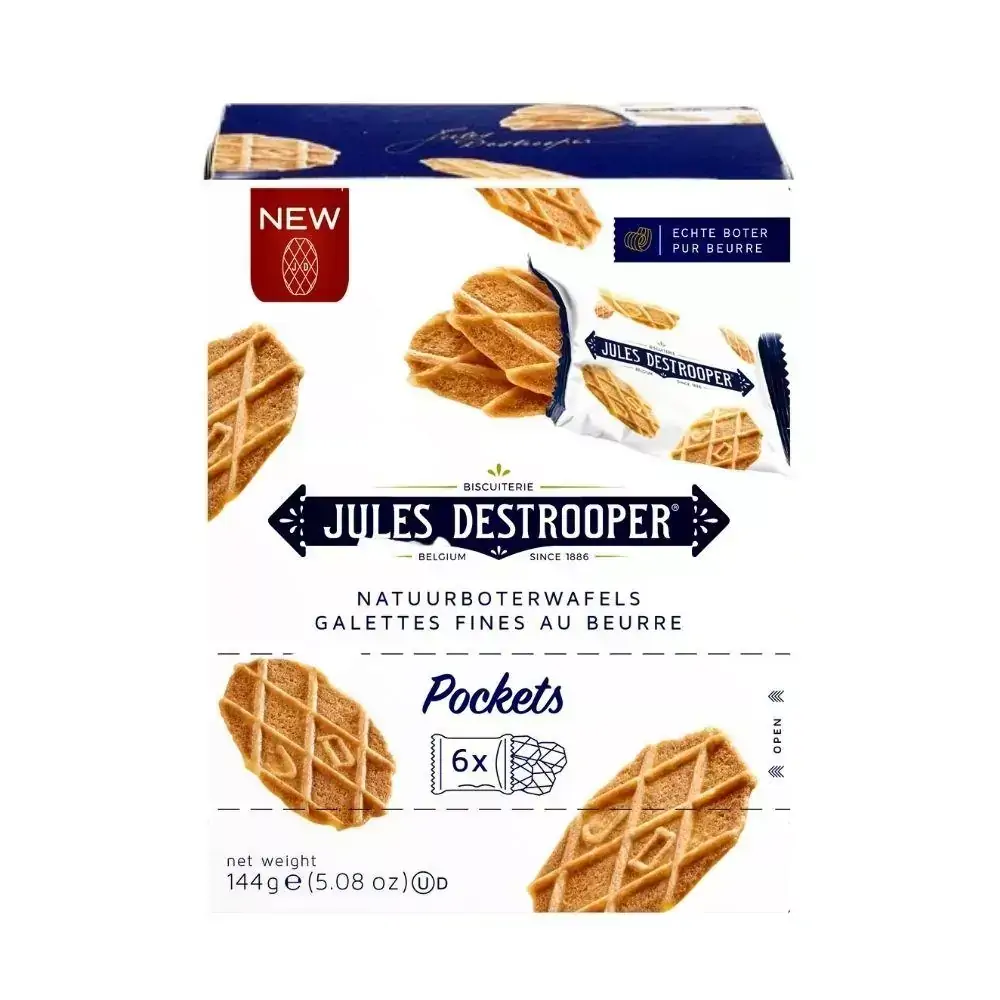 Biscoito Belga J. Destrooper Mini Butter Crisps Pocket 144g