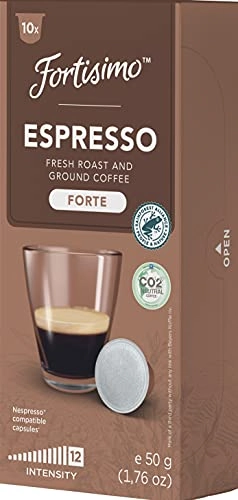 Cápsulas De Café Fortisimo, Espresso Forte, Compatível Com A Máquina Nespresso, Contém 10 Cápsulas
