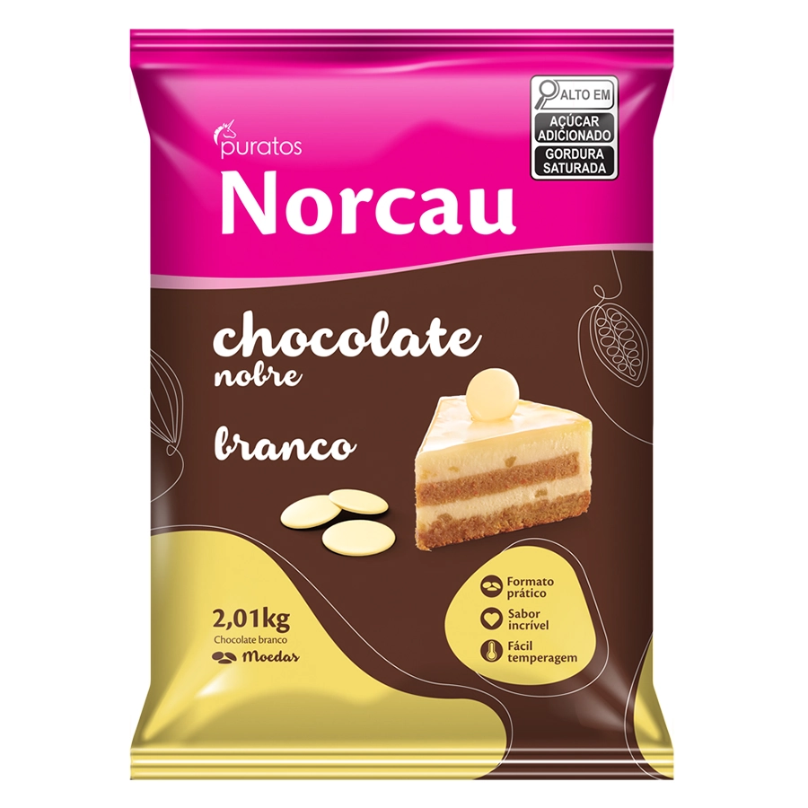 Choco Branco Norcau Moedas 2.01kg 4018476 Puratos