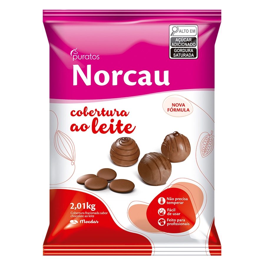 Choco Cob Norcau Leite Moedas 2.01kg 4023103 Puratos