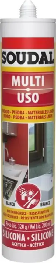 Soudal Silicone Acet.branco 280ml