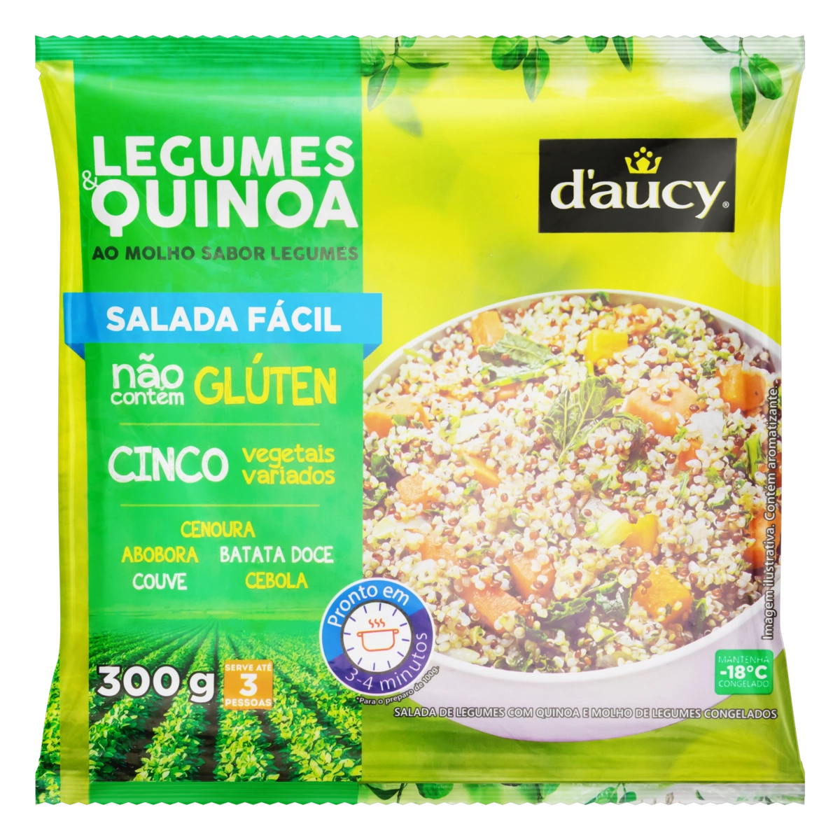 Legumes Quinoa Congelados Daucy Pacote 300g
