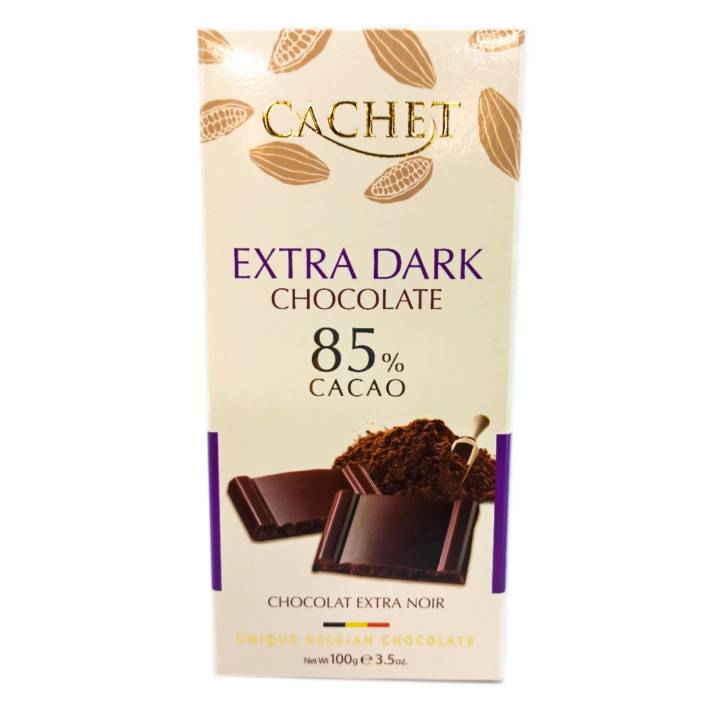 Chocolate Belga Amargo 85 Cacau Cachet Caixa 100g