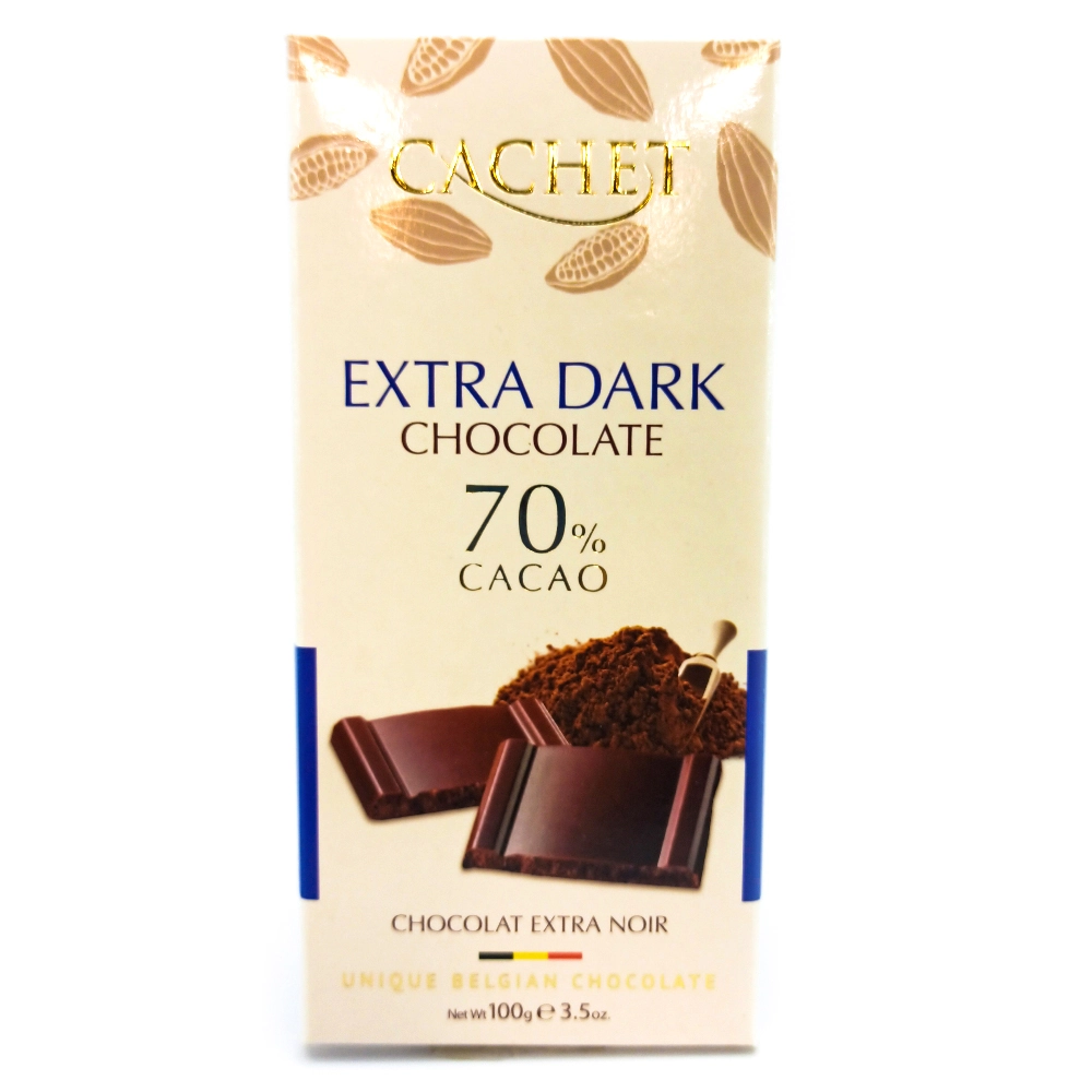 Chocolate Belga Amargo 70 Cacau Cachet Caixa 100g