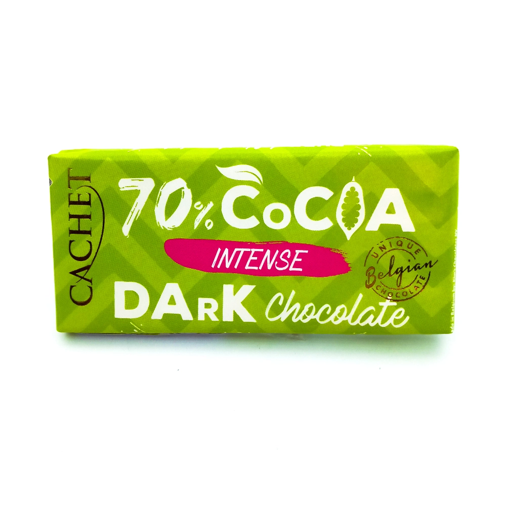 Chocolate Belga Amargo 70 Cacau Cachet Cartucho 40g