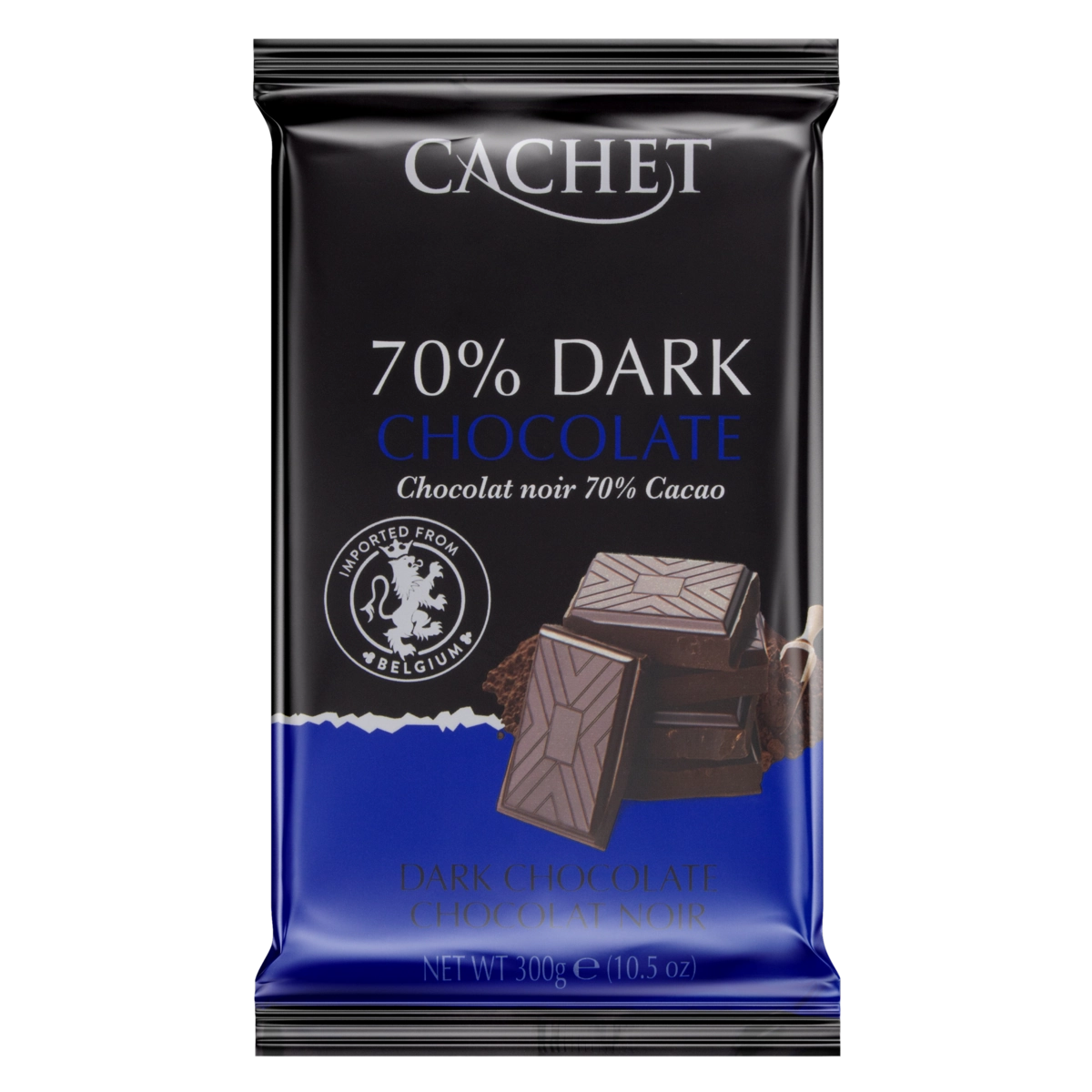 Chocolate Belga Amargo 70 Cacau Cachet Pacote 300g