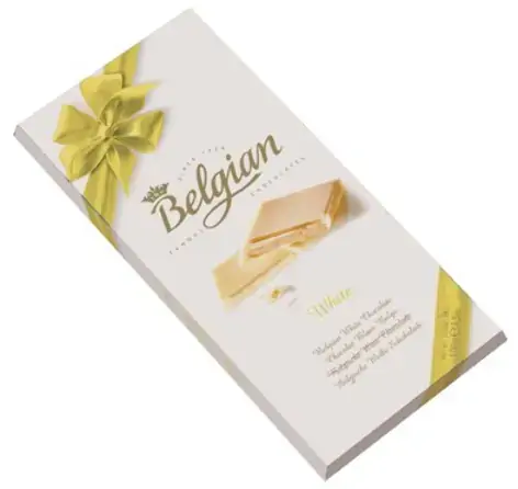 Belgian White Chocolate Bar 100g 5 Pack