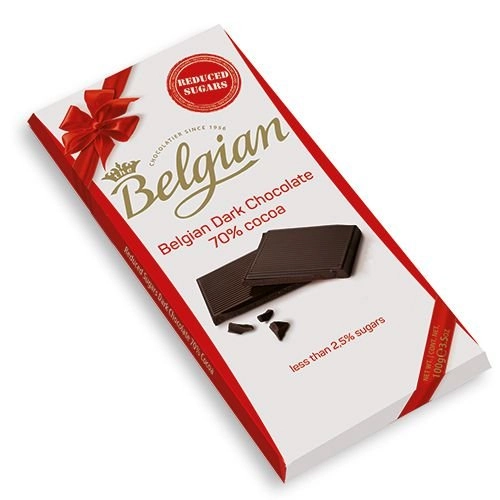 Chocolate Belgian Sugar Free Dark 70 100g Belgian